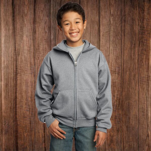 PC78YZH Youth Core Fleece Full Zip Sweatshirt Thumbnail